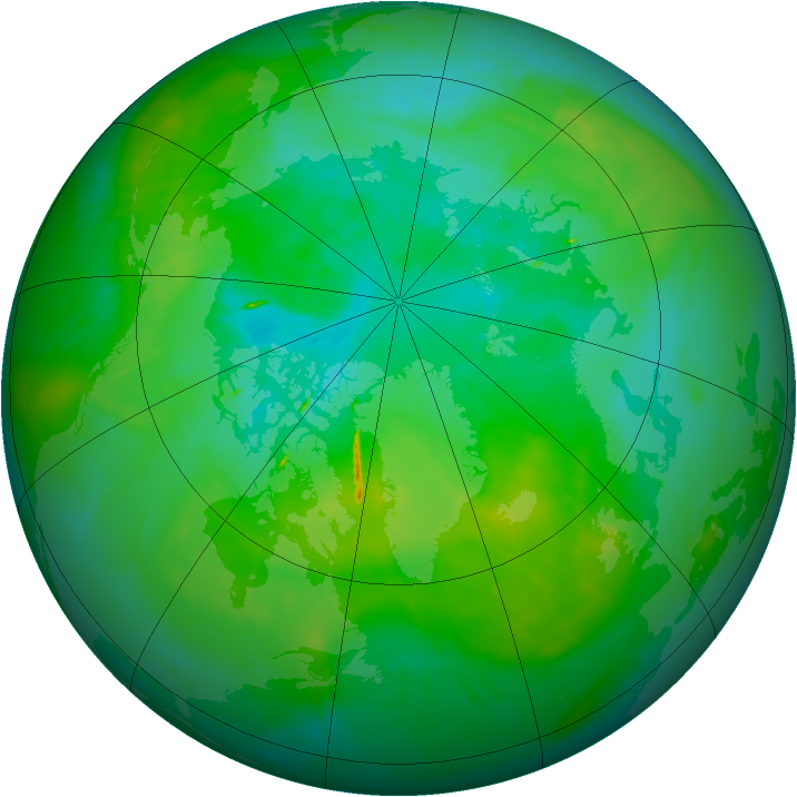 Arctic ozone map for 10 August 2015
